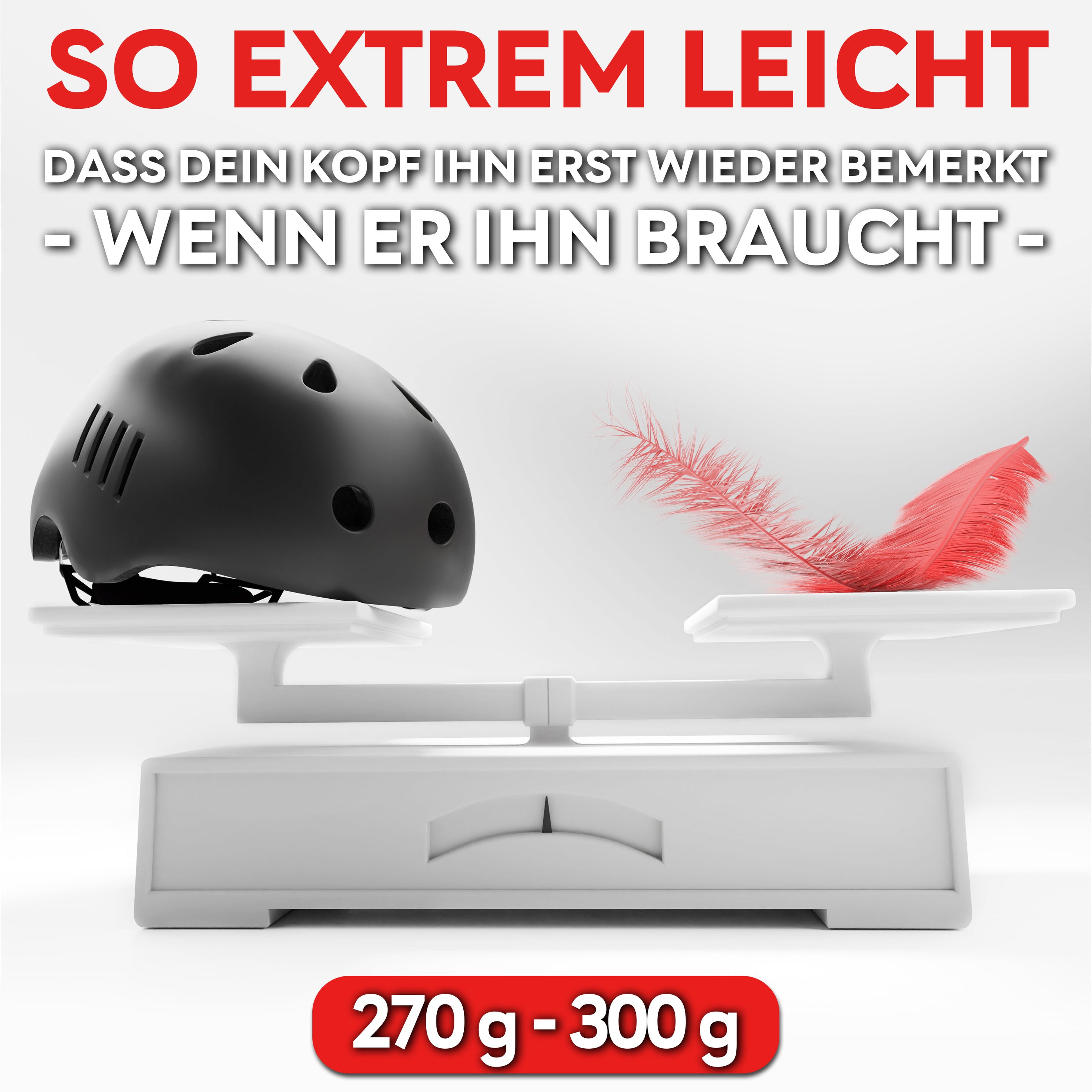 Sehr leichter Fahrradhelm für Skateboard, Inliner, BMX und Scooter 